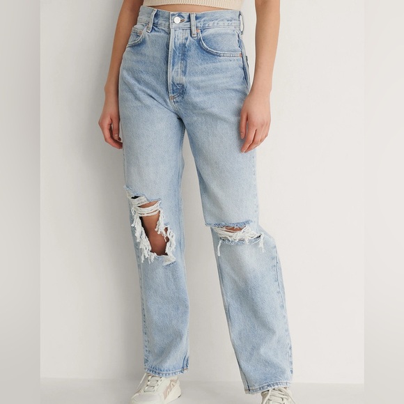 Mango Selina Ripped Blue Jeans - Picture 3 of 5